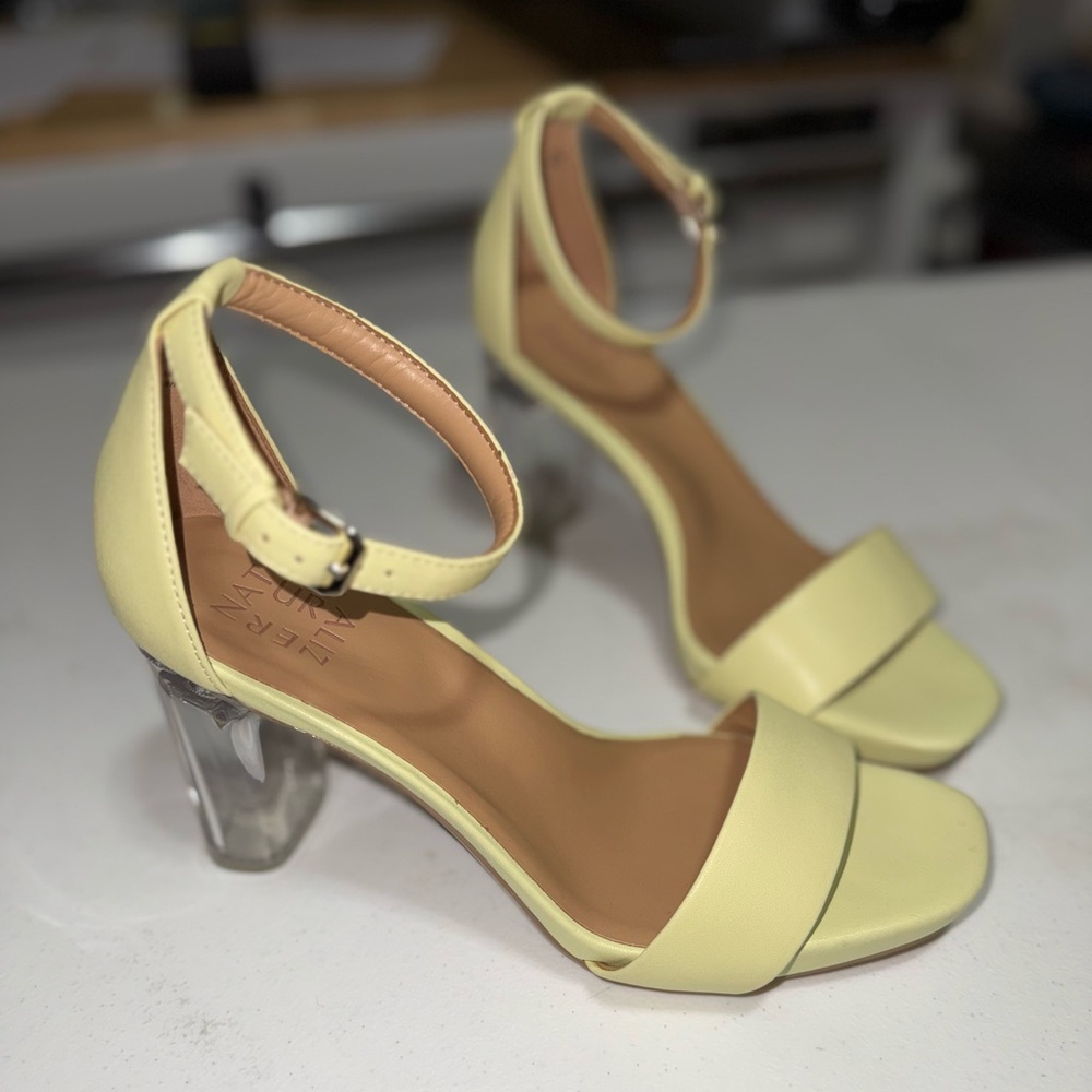 Elegant Yellow Ankle Strap Naturalizer Heels